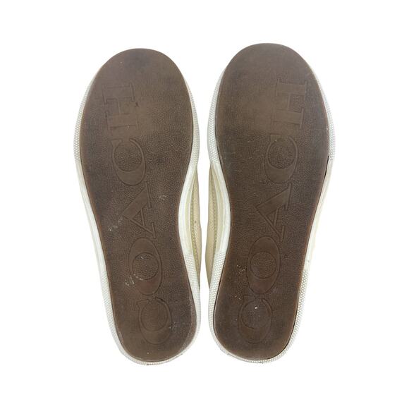 Coach (6.5) Elen Womens Cream Sneakers Shoes Well Worn Y2K - Picture 7 of 13